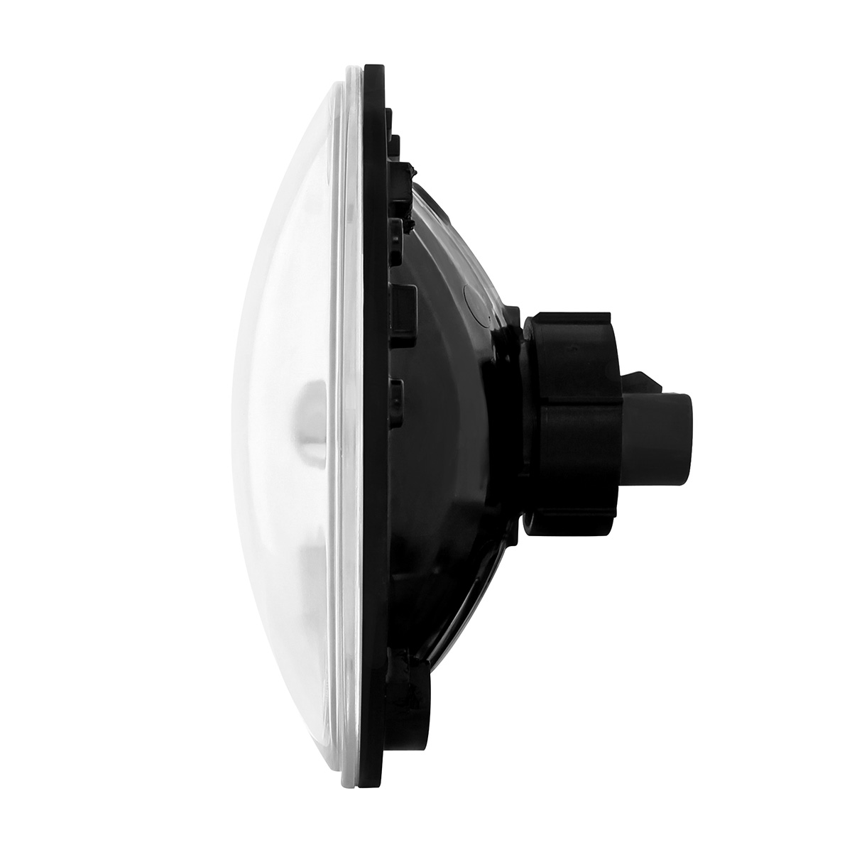 7" Crystal Headlight With White LED Halo Ring - Thumbnail 4