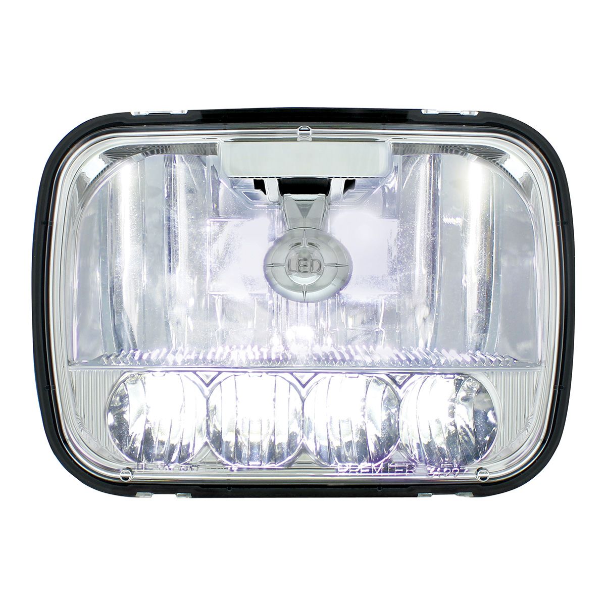 ULTRALIT - 5 High Power LED 5" X 7" Crystal Headlight - High & Low Beam
