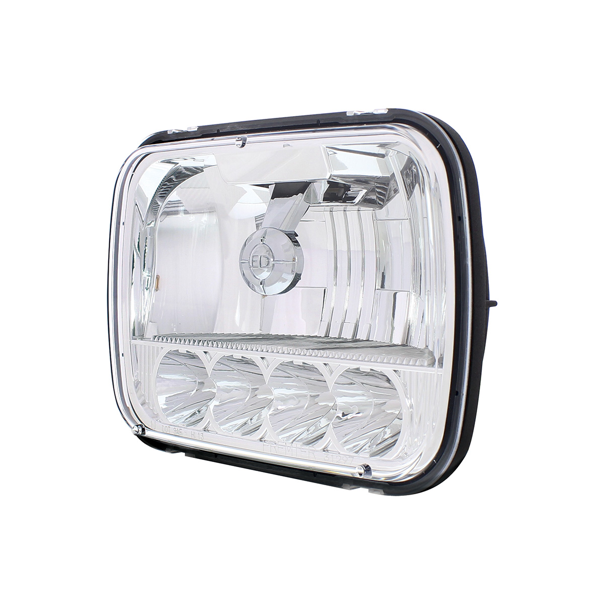 ULTRALIT - 5 High Power LED 5" X 7" Crystal Headlight - High & Low Beam - Thumbnail 4