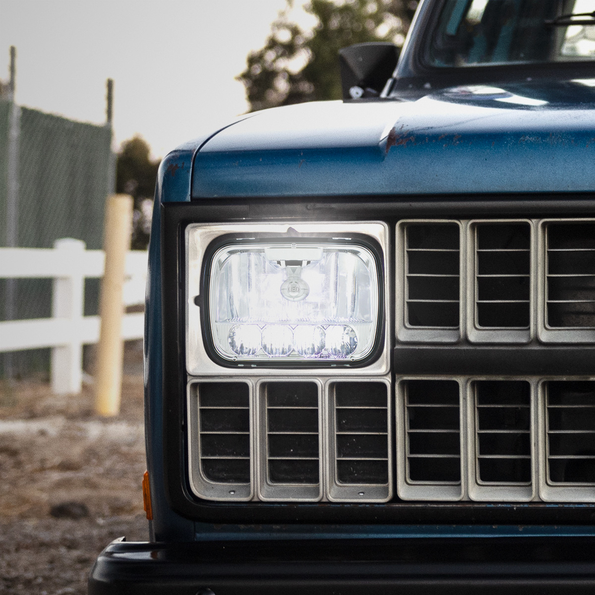 ULTRALIT - 5 High Power LED 5" X 7" Crystal Headlight - High & Low Beam - Thumbnail 7