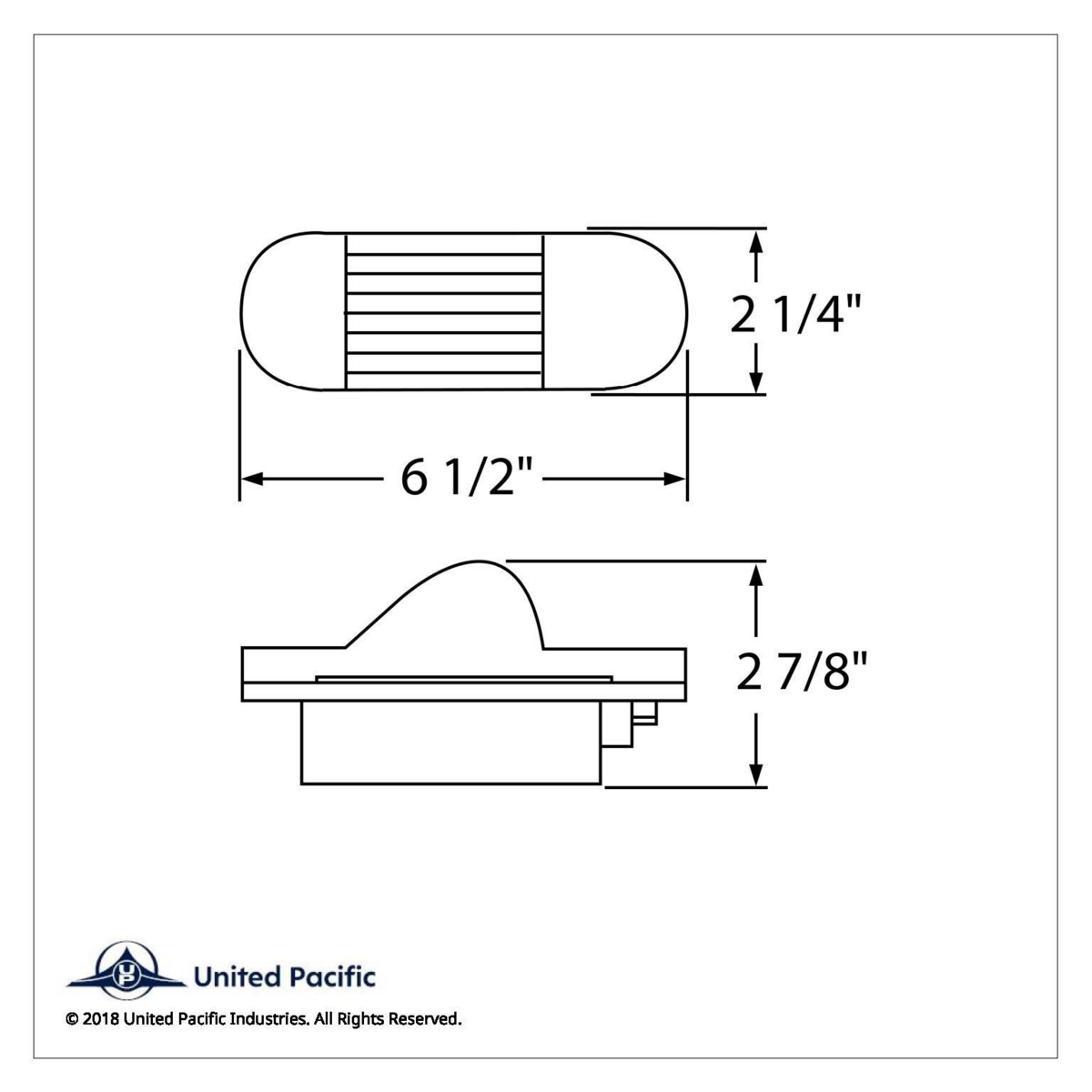 6" Oval Mid Trailer Turn Signal Light - Amber Lens - Thumbnail 5