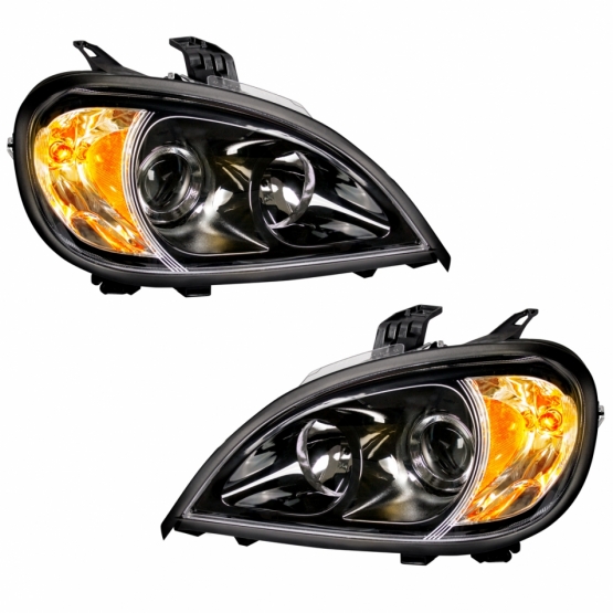 Blackout Projection Headlight Set For 2001-2020 Freightliner Columbia (Pair)