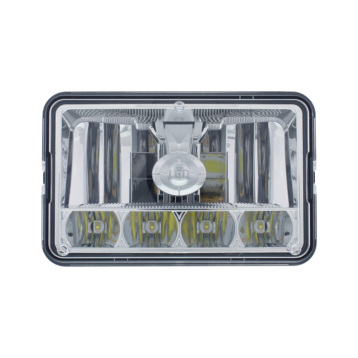 ULTRALIT - 5 LED 4" X 6" Crystal Headlight - High & Low Beam