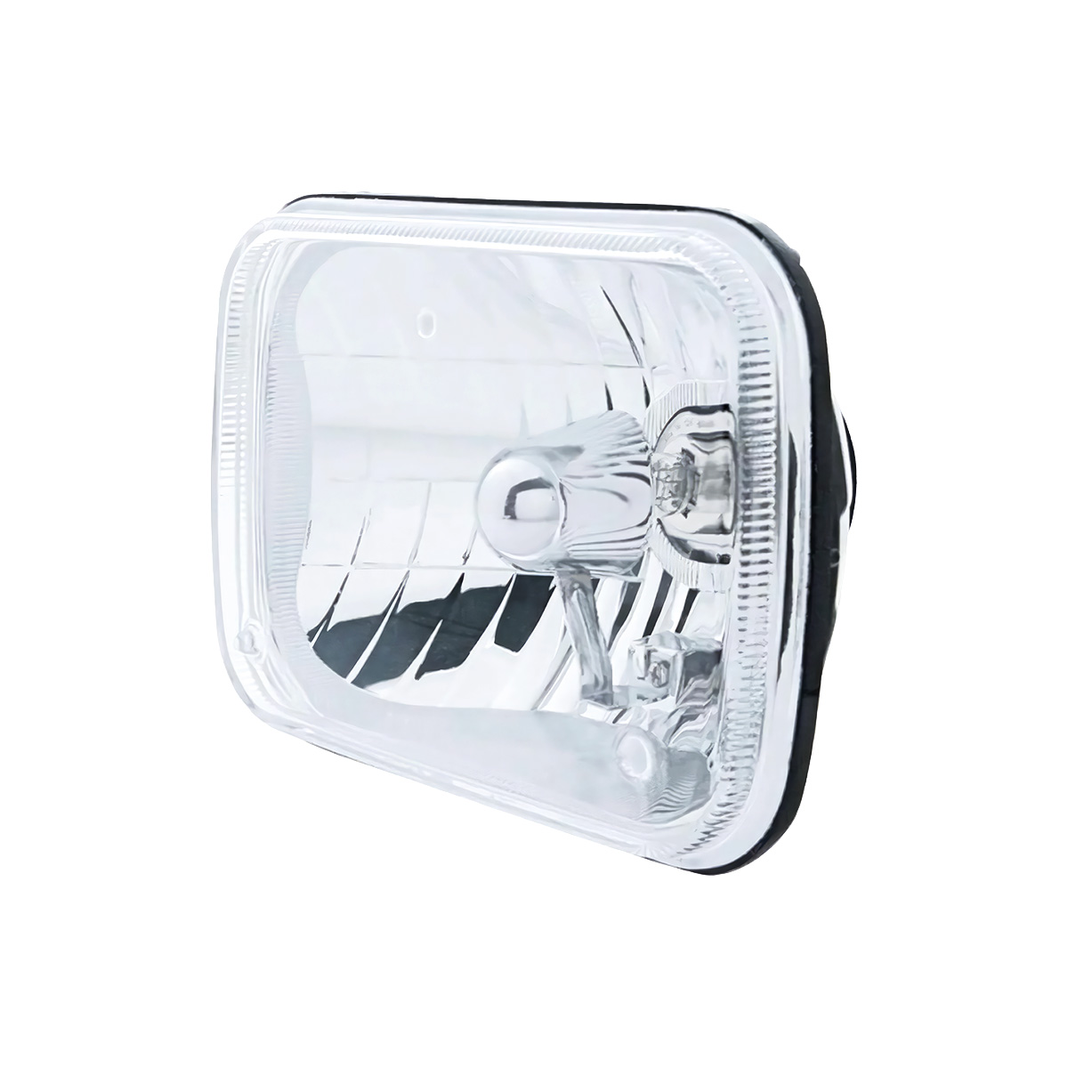 5" X 7" Crystal Rectangular Headlight - Plastic Lens - Thumbnail 2