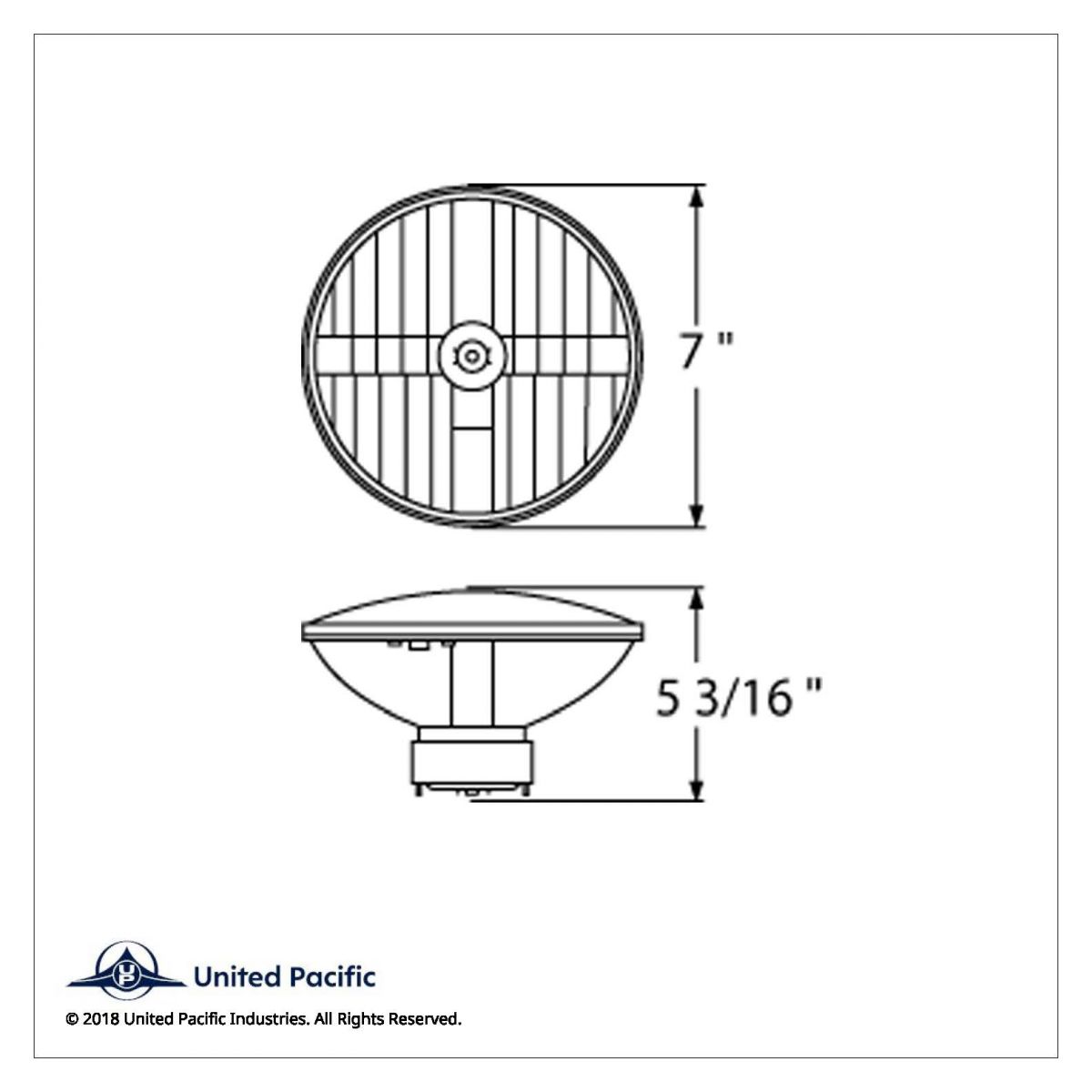 7" Crystal Headlight, Glass Lens - Thumbnail 5