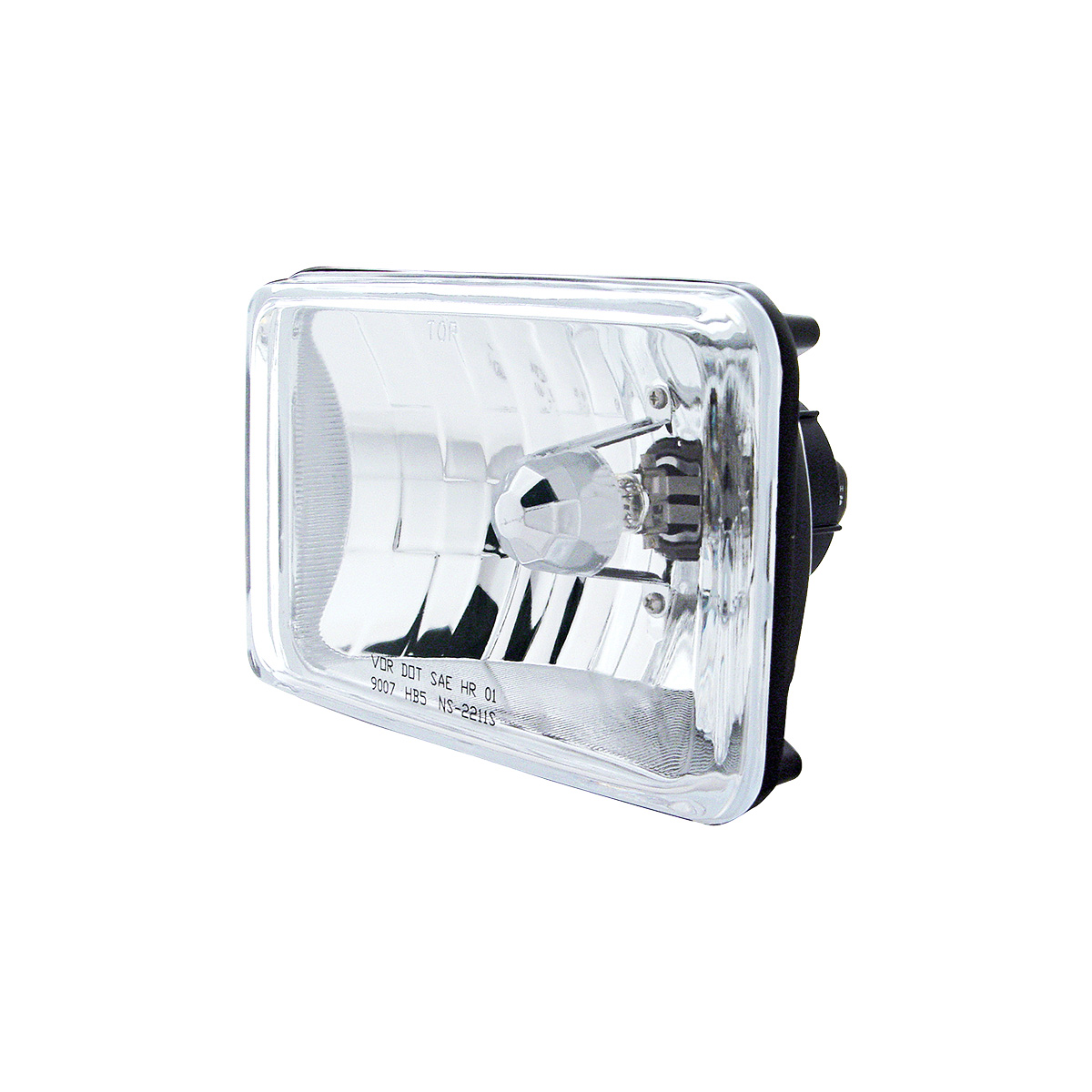 4" X 6" Crystal Rectangular Headlight, Glass Lens - High Beam - Thumbnail 2