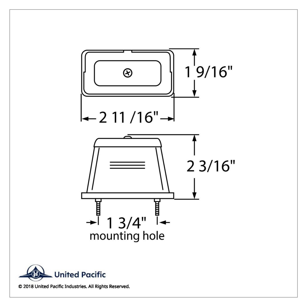 Chrome Rectangular License Light - Thumbnail 5
