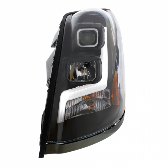 Blackout Projection Headlight With LED Position Light Bar For 2003-2017 Volvo VN/VNL - Driver - Thumbnail 3