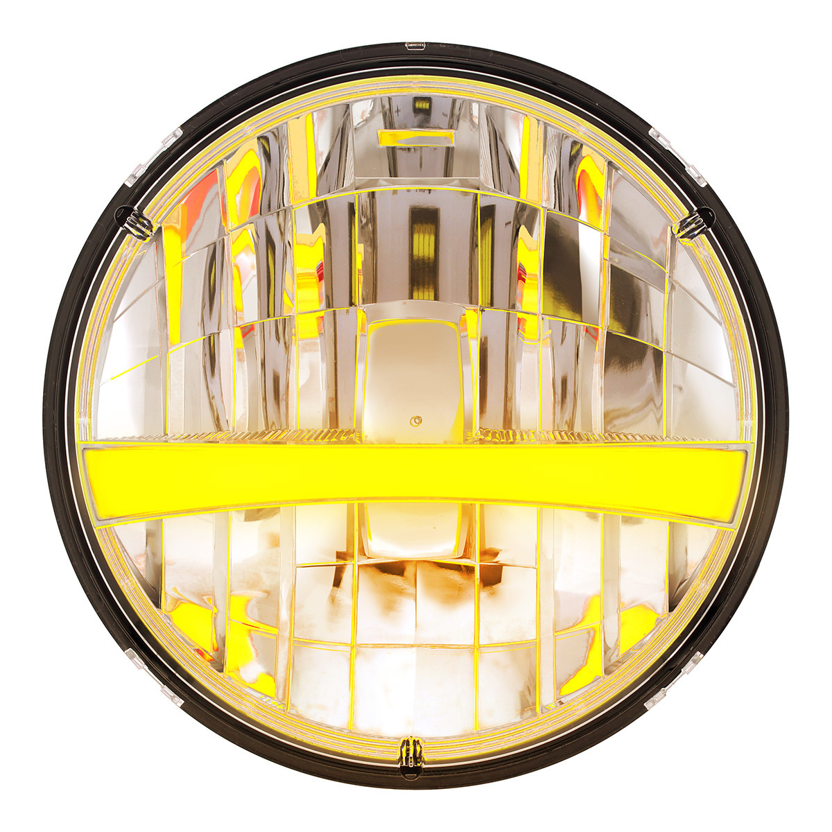 ULTRALIT - High Power LED 7" Headlight With Turn Signal & Amber Position Light Bar - Thumbnail 8