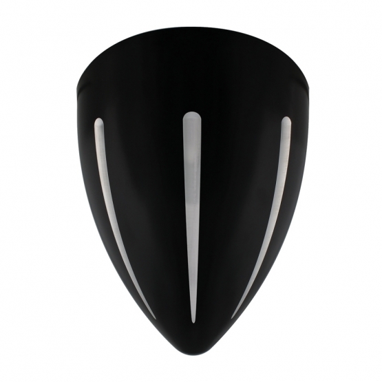 Black "BILLET" Style Groove Headlight Housing With Visor - Thumbnail 3