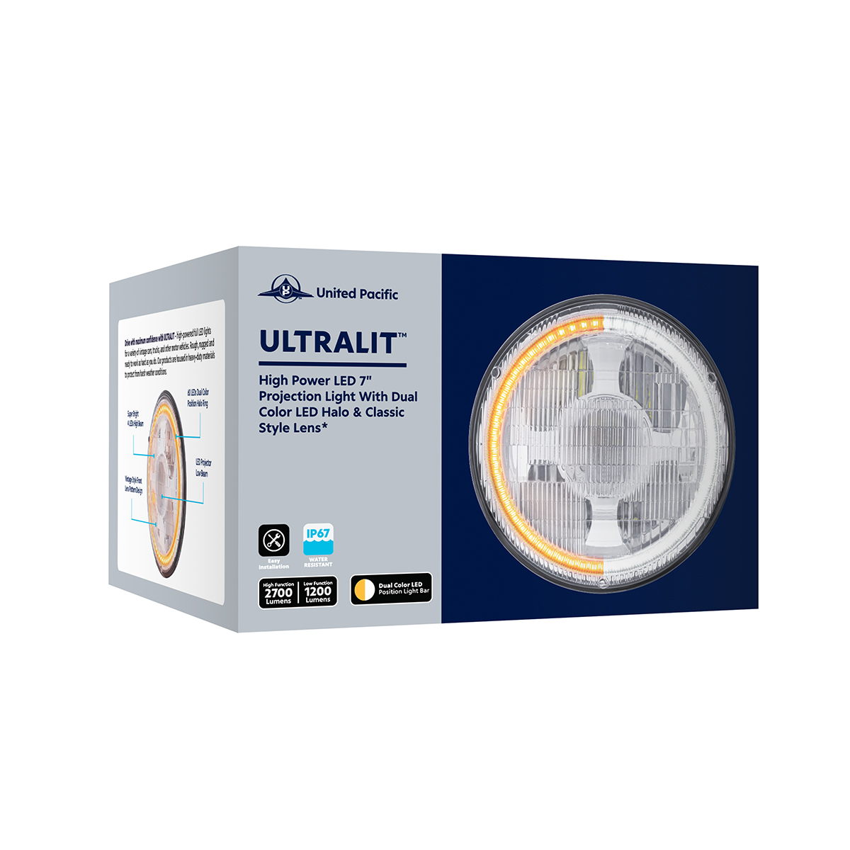 ULTRALIT - High Power LED 7" Projection Light With Dual Color LED Halo & Classic Style Lens - Thumbnail 15