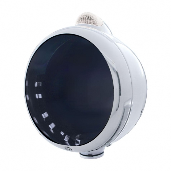 Stainless Steel Guide 682-C Headlight No Bulb With LED Signal - Clear Lens