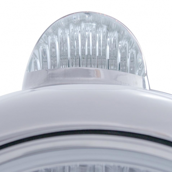 Chrome Guide 682-C Style Headlight H4 & LED Turn Signal - Clear Lens - Thumbnail 2