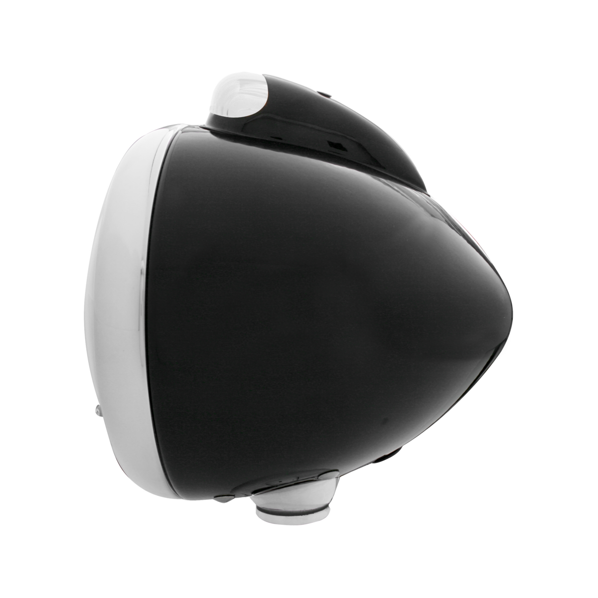 Black Guide 682-C Style Headlight H6024 & LED Turn Signal - Clear Lens