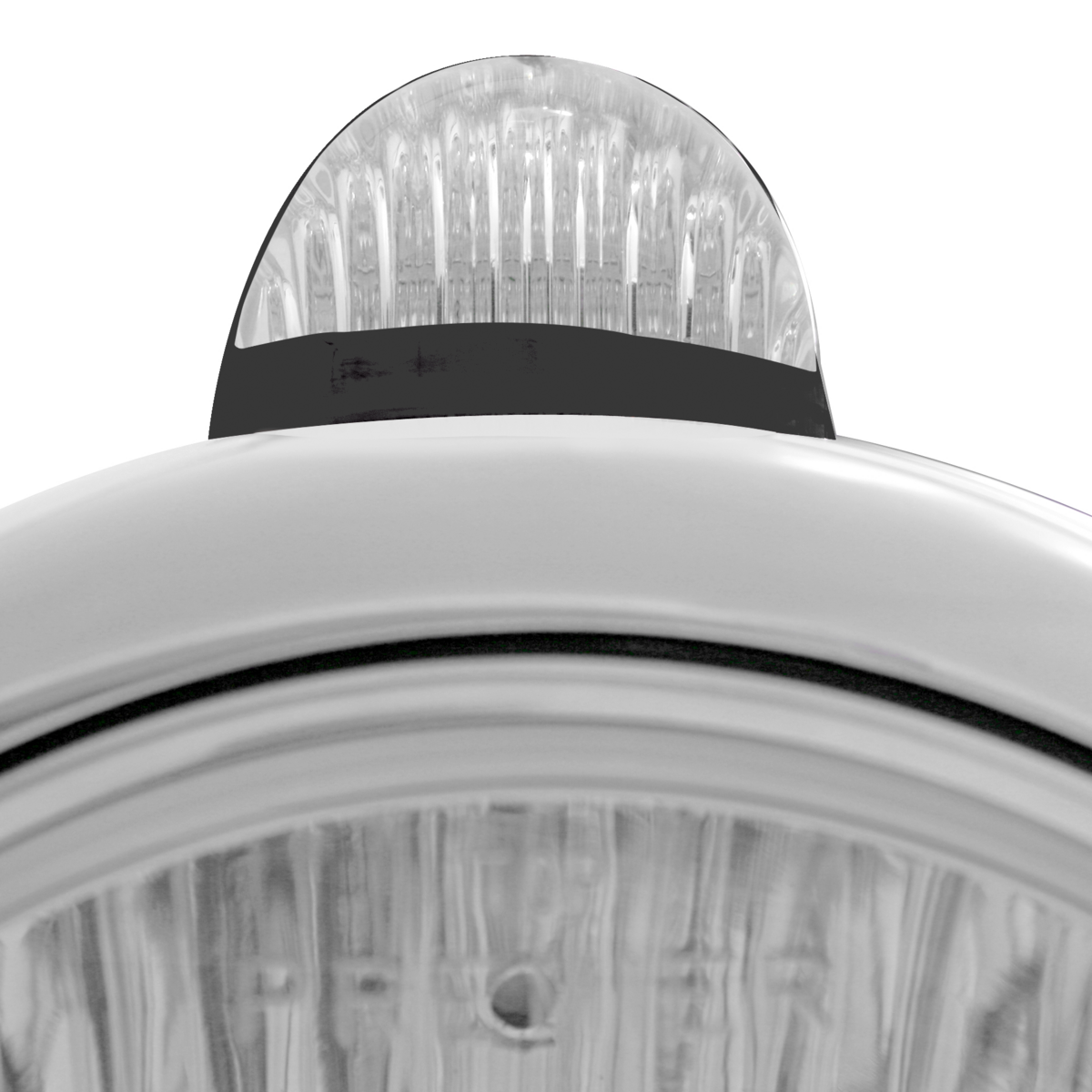 Black Guide 682-C Style Headlight H6024 & LED Turn Signal - Clear Lens - Thumbnail 2