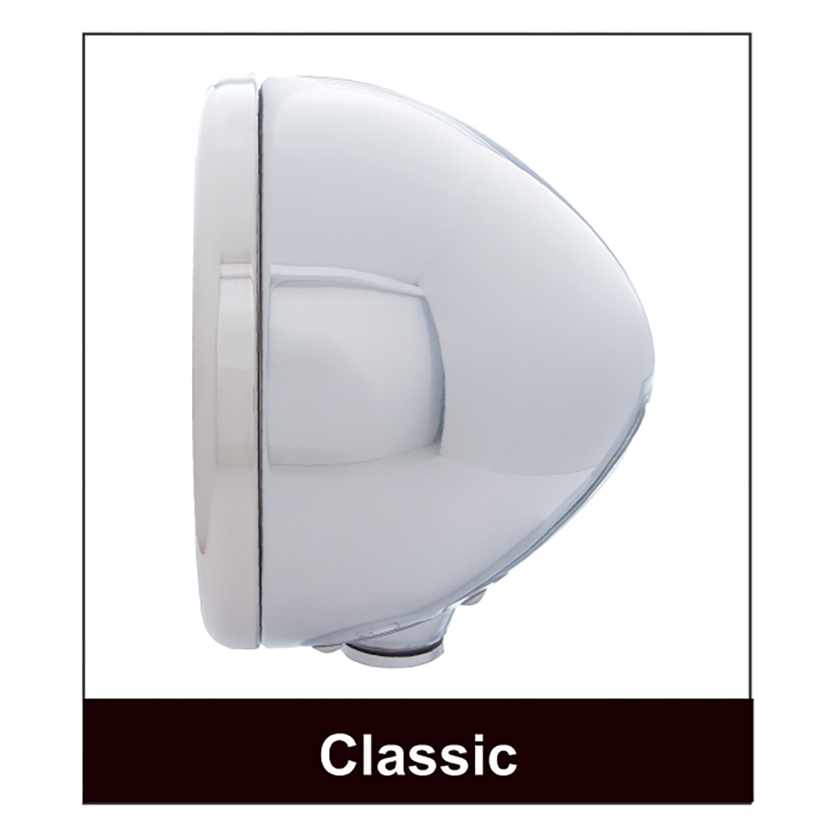 Stainless Classic Headlight 11 LED Bulb & LED Signal - Amber Lens - Thumbnail 5