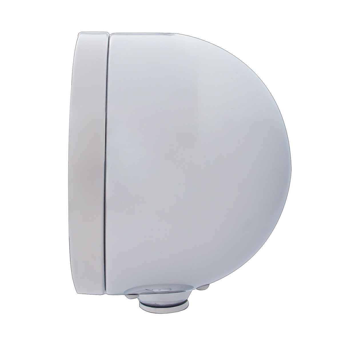 Stainless Steel Bullet Half Moon Headlight H6024 Bulb & LED Turn Signal - Clear Lens - Thumbnail 3