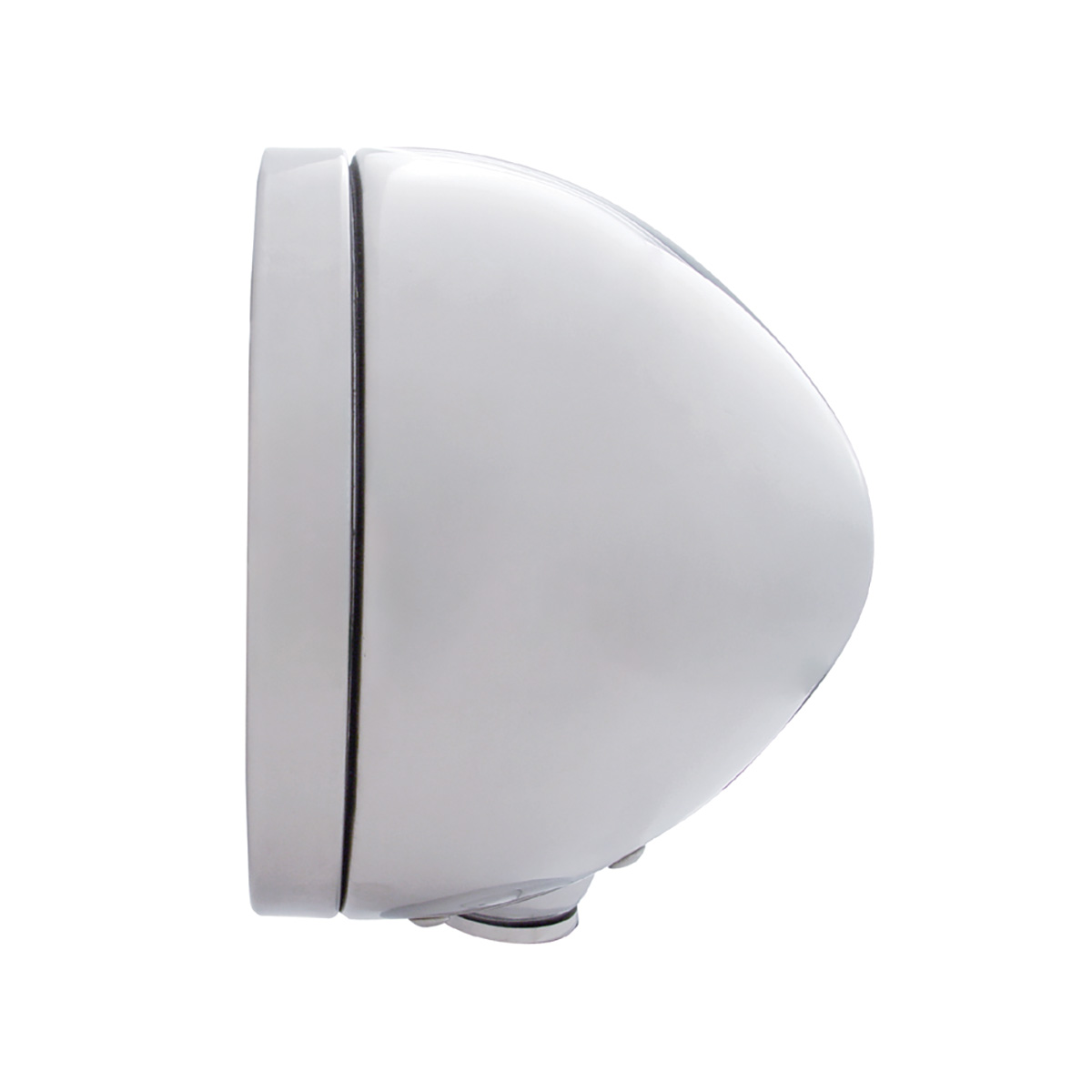 Stainless Steel Bullet Classic Headlight No Bulb With LED Turn Signal - Amber Lens - Thumbnail 2