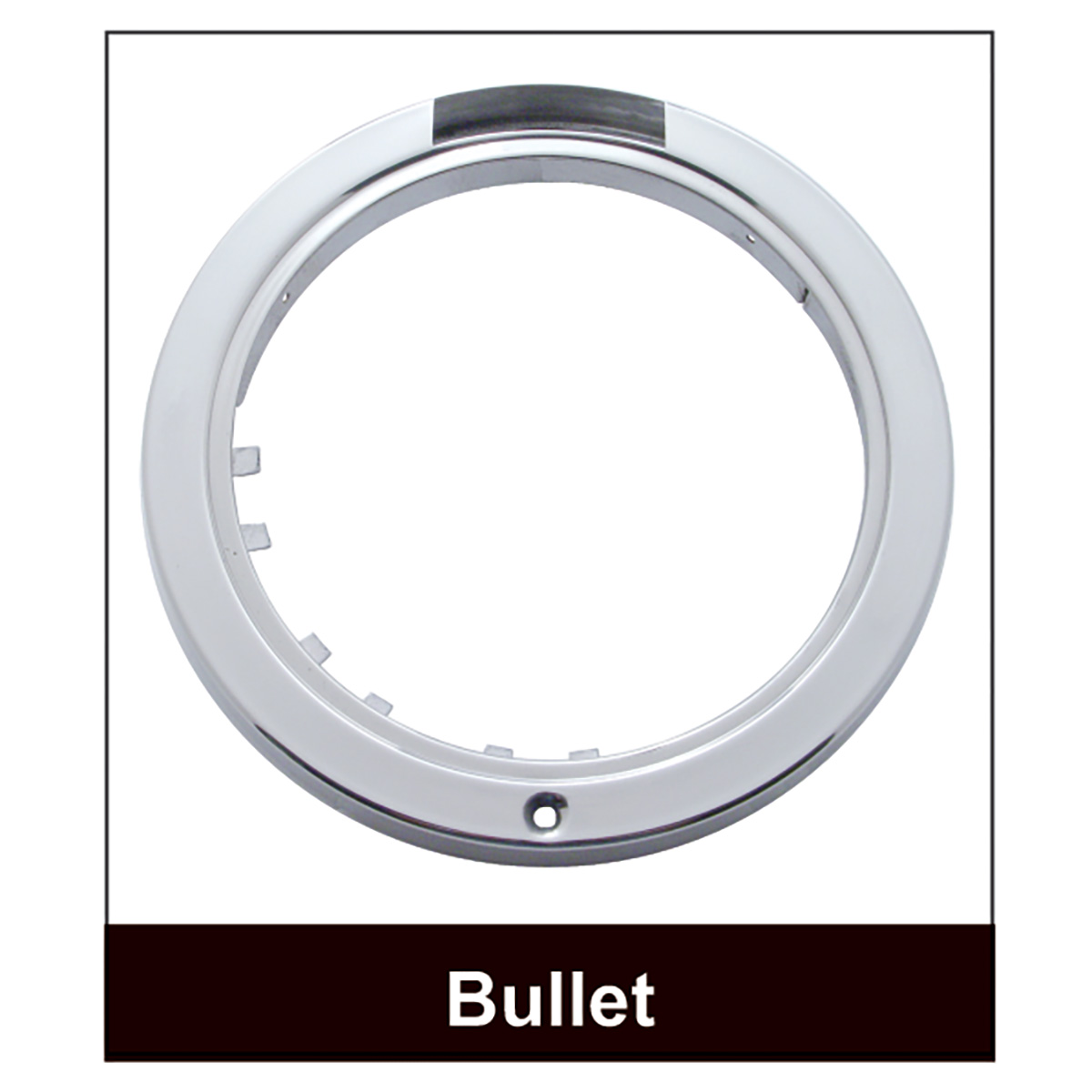 Stainless Steel Bullet Classic Headlight H6024 Bulb & LED Turn Signal - Clear Lens - Thumbnail 4