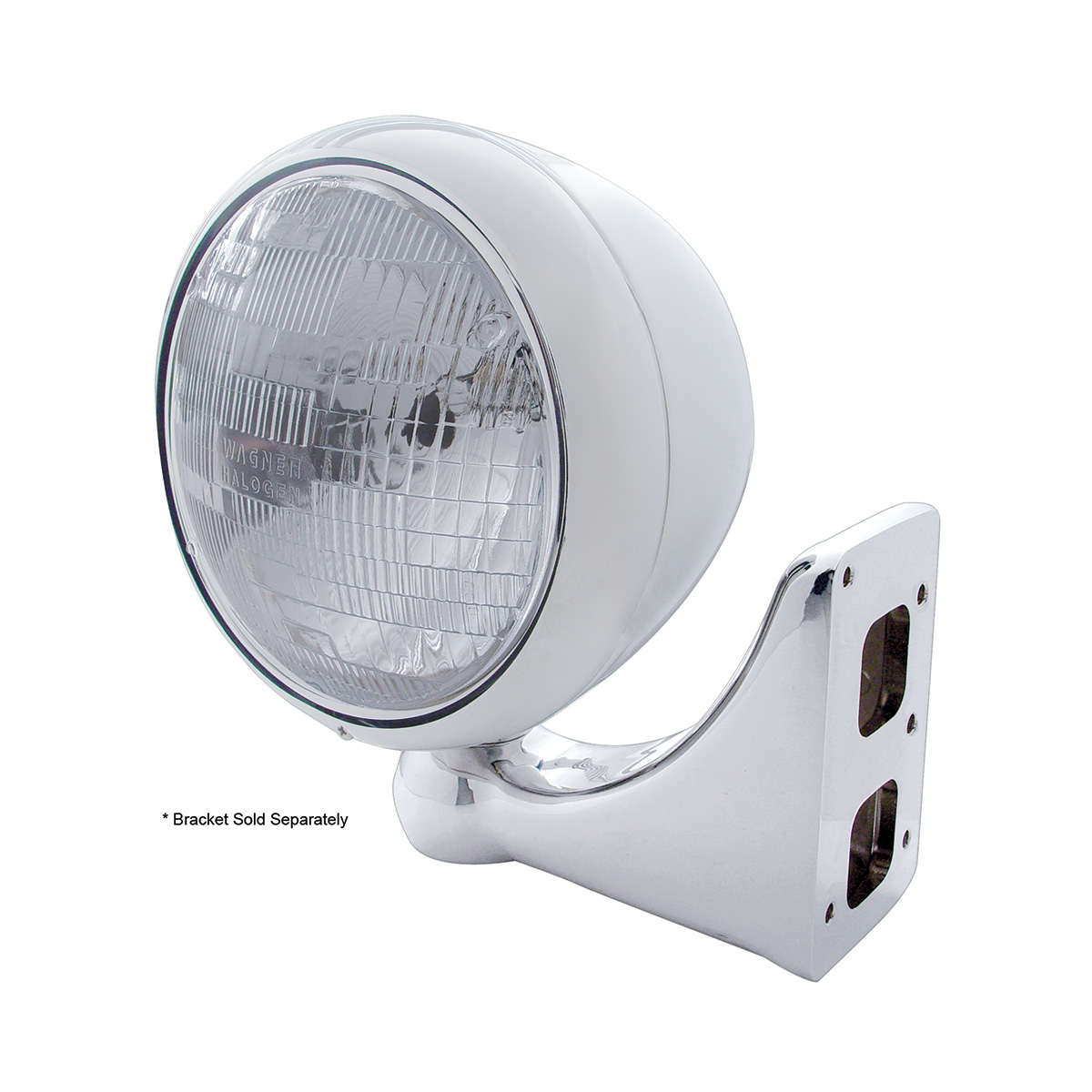 Stainless Steel Guide 682-C Style Headlight H6024 Bulb - Thumbnail 3