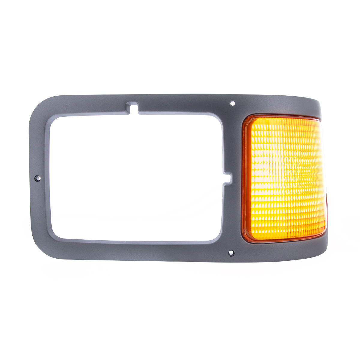 Gray Plastic Headlight Bezel With Parking Light For 2000-2015 Ford F-650/F-750 - Driver - Thumbnail 6