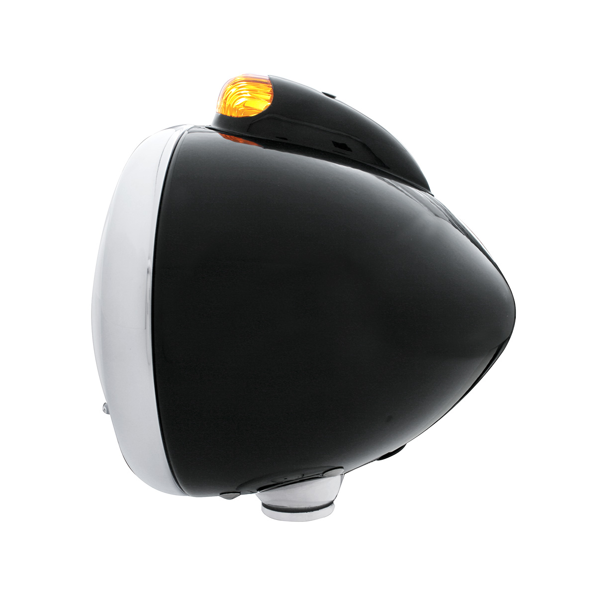 Black Guide 682-C Headlight H4 With 10 Amber LED & Dual Mode LED Signal - Amber Lens - Thumbnail 3