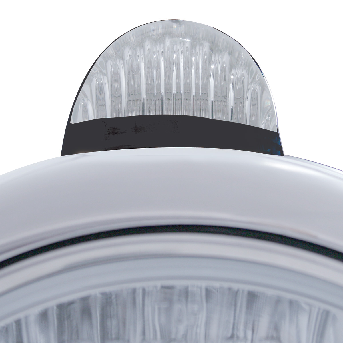 Black Guide 682-C Headlight H4 With 10 Amber LED & Dual Mode LED Signal - Clear Lens - Thumbnail 2