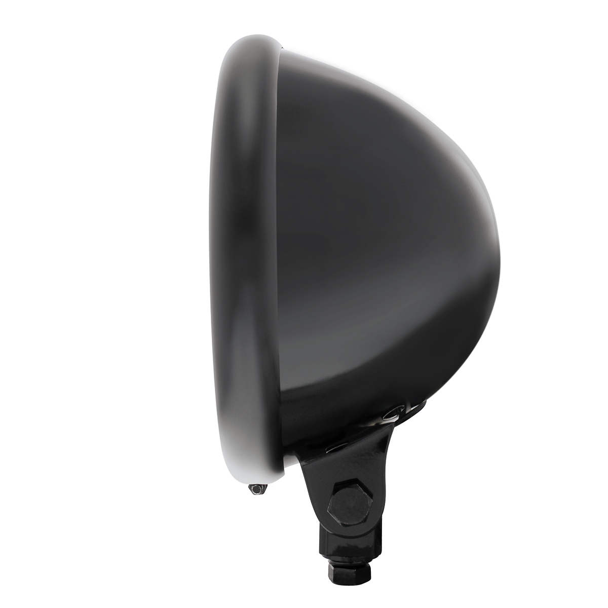Black 5-3/4" Motorcycle Headlight Housing Only - Bottom Mount - Thumbnail 3