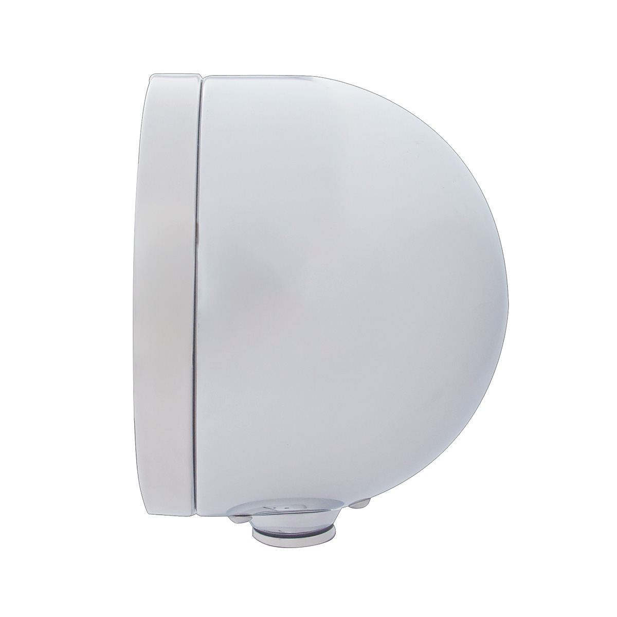 Stainless Steel Bullet Half Moon Headlight H4 With 10 Amber LED & Dual Mode LED Signal-Clear Lens - Thumbnail 3