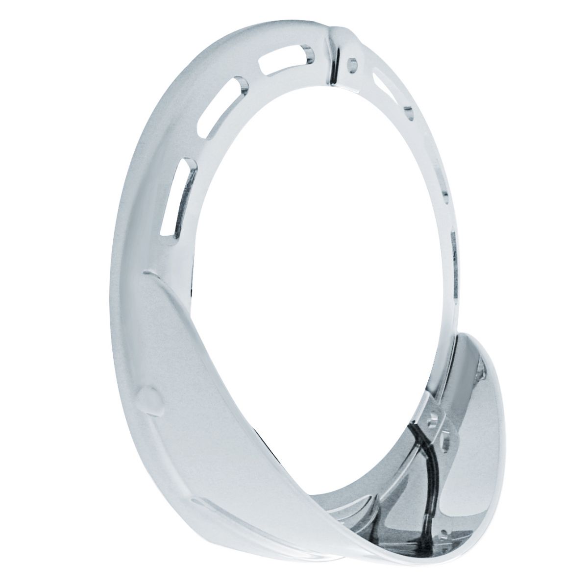 Round Turn Signal Light Bezel With Up Side Down Visor - Thumbnail 2
