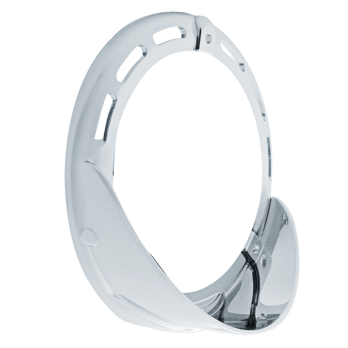 Round Turn Signal Light Bezel With Up Side Down Visor - Thumbnail 5
