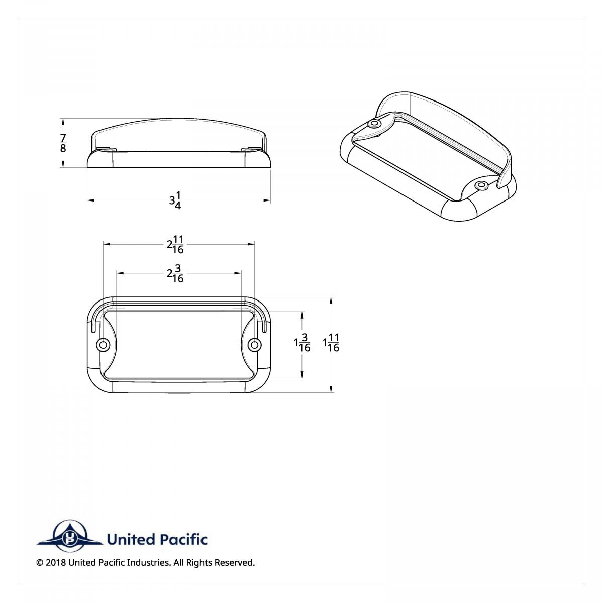 Small Rectangular Light Bezel With Visor - Thumbnail 2