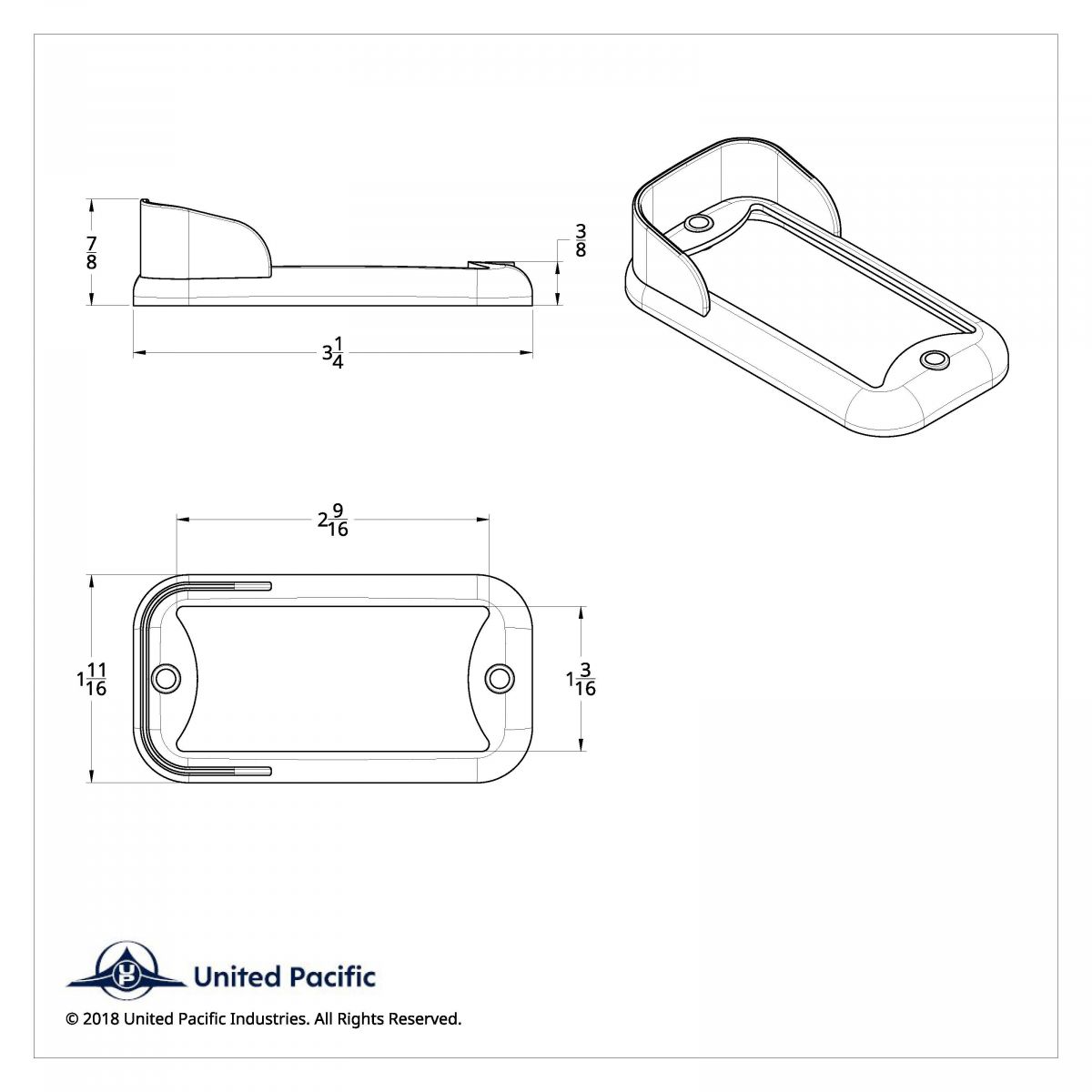 Small Rectangular Light Bezel - Vertical Visor - Thumbnail 2