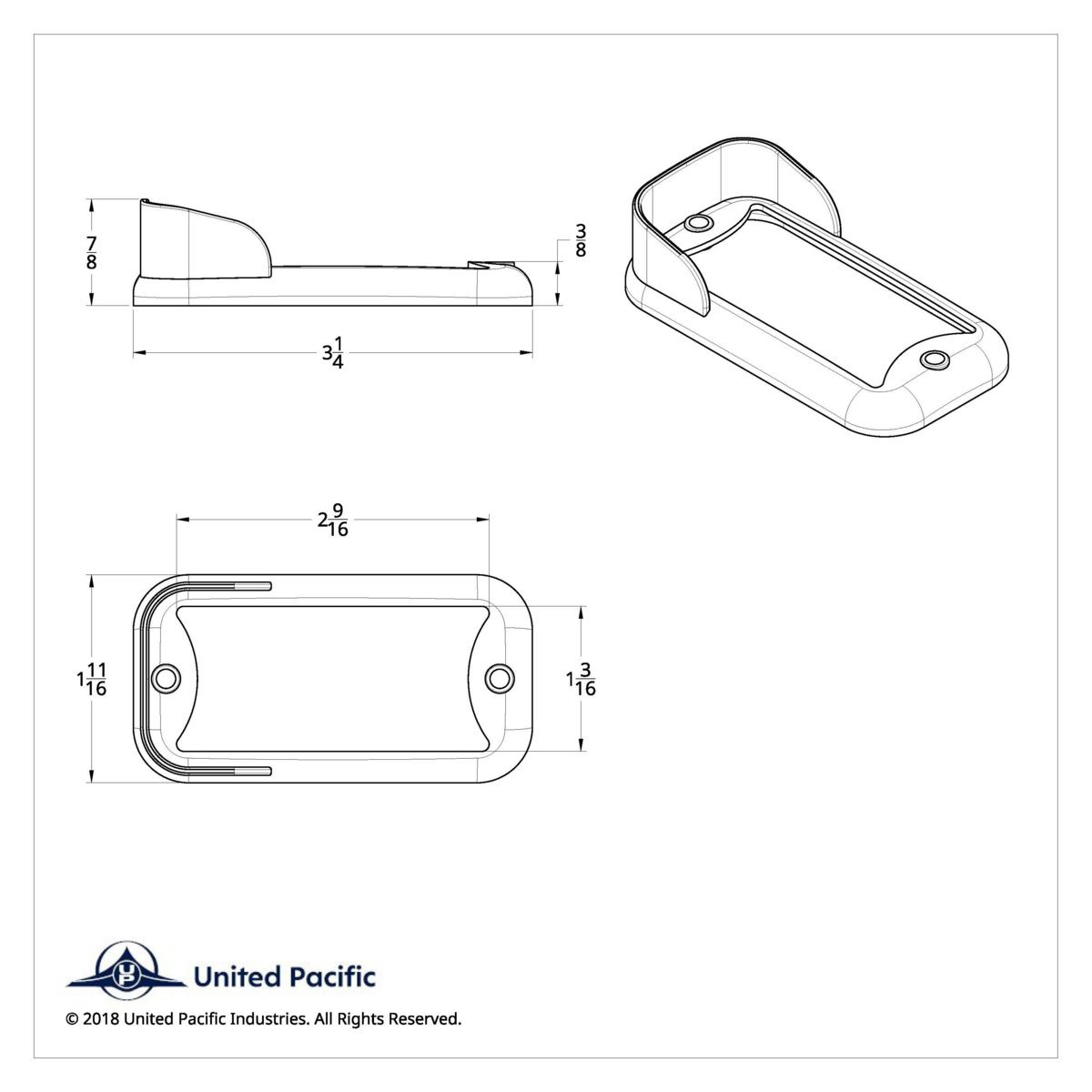 Small Rectangular Light Bezel - Vertical Visor - Thumbnail 3