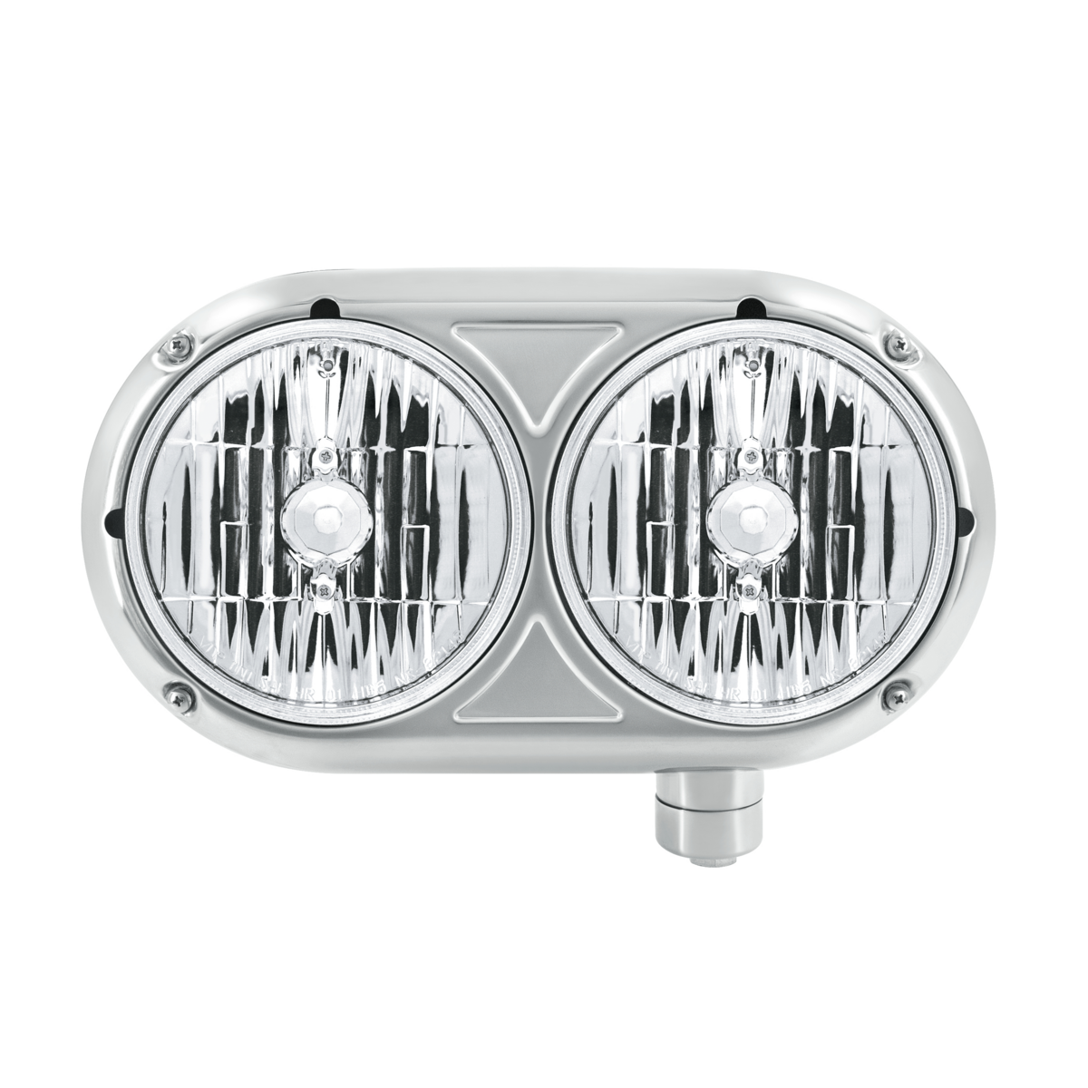 Headlight Assembly With Crystal Halogen Bulbs & 304 SS Housing For Peterbilt 359 - Passenger