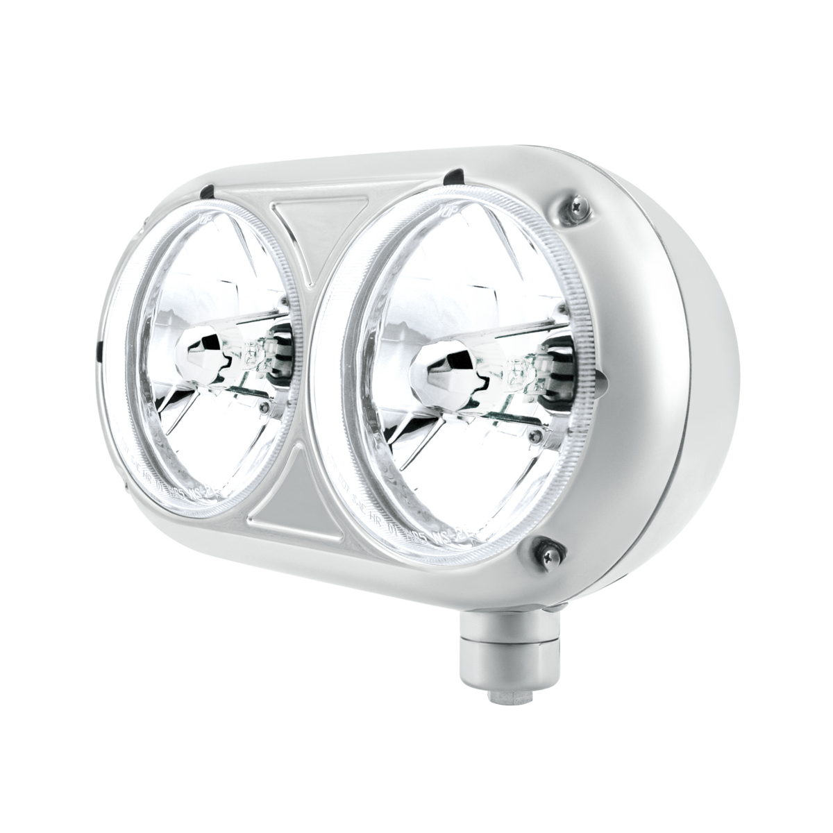 Headlight Assembly With Crystal Halogen Bulbs & 304 SS Housing For Peterbilt 359 - Passenger - Thumbnail 2