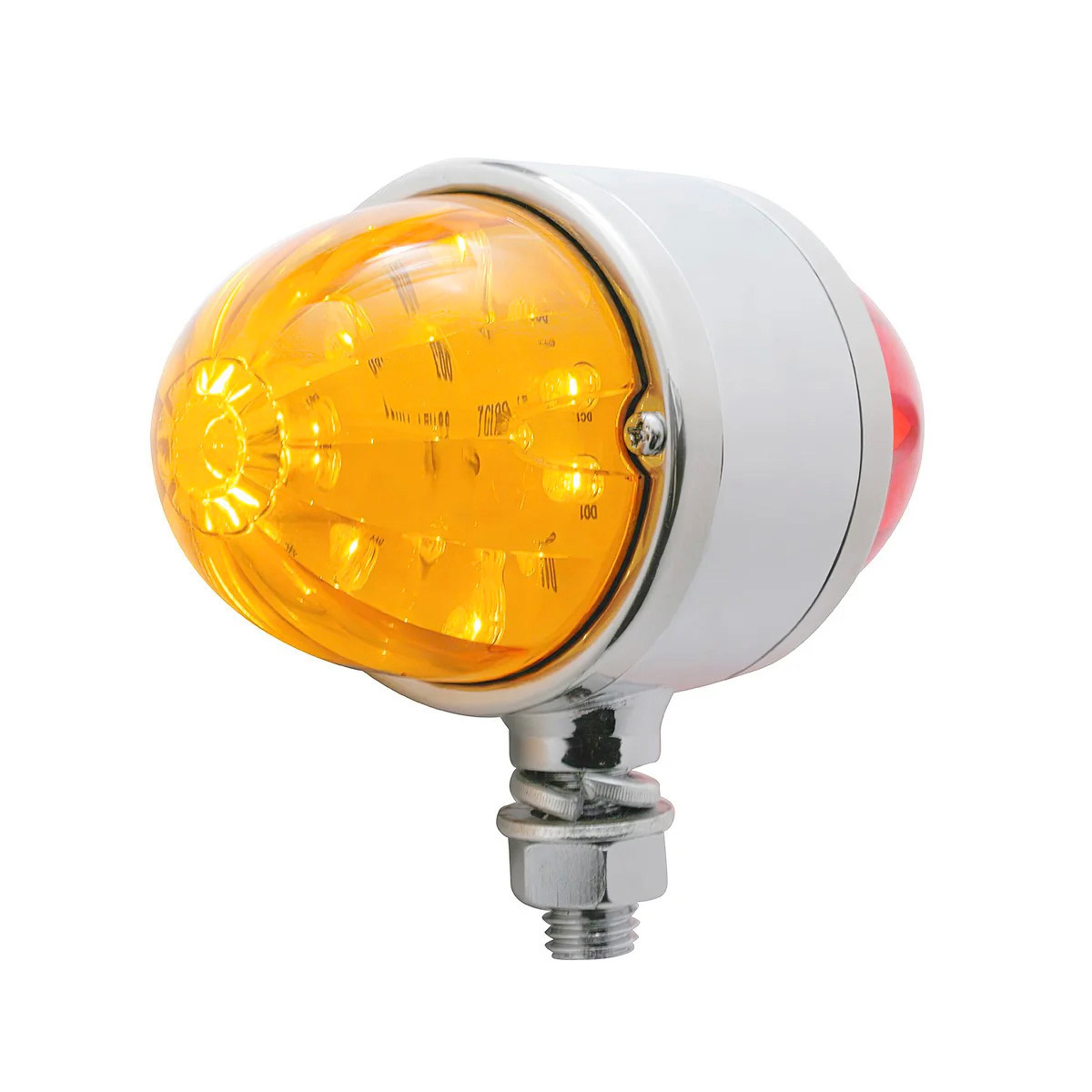 34 LED Watermelon Double Face Light W/Chrome Housing - Red LED/Red Lens - Thumbnail 3