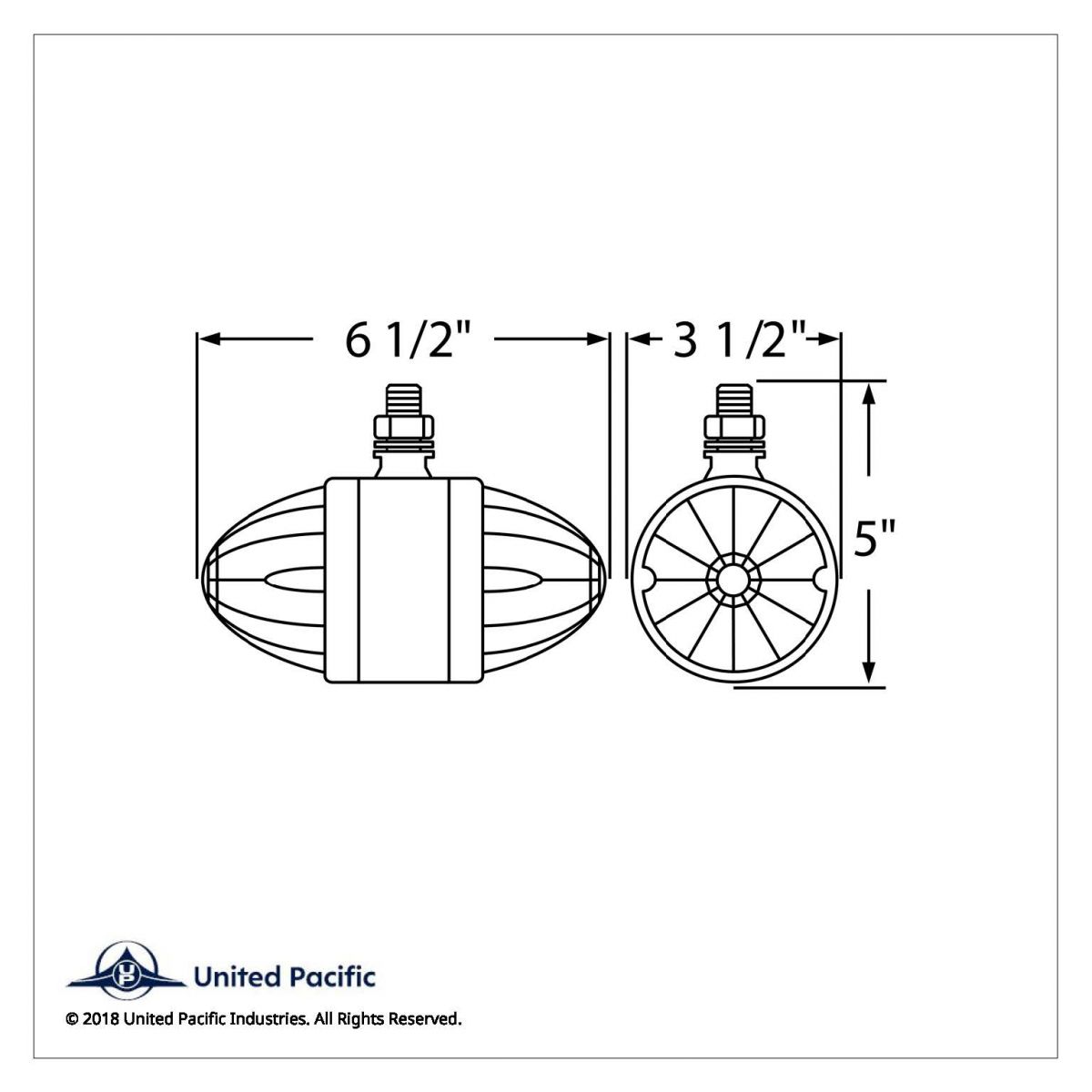 34 LED Watermelon Double Face Light W/Chrome Housing - Amber & Red LED/Clear Lens - Thumbnail 3