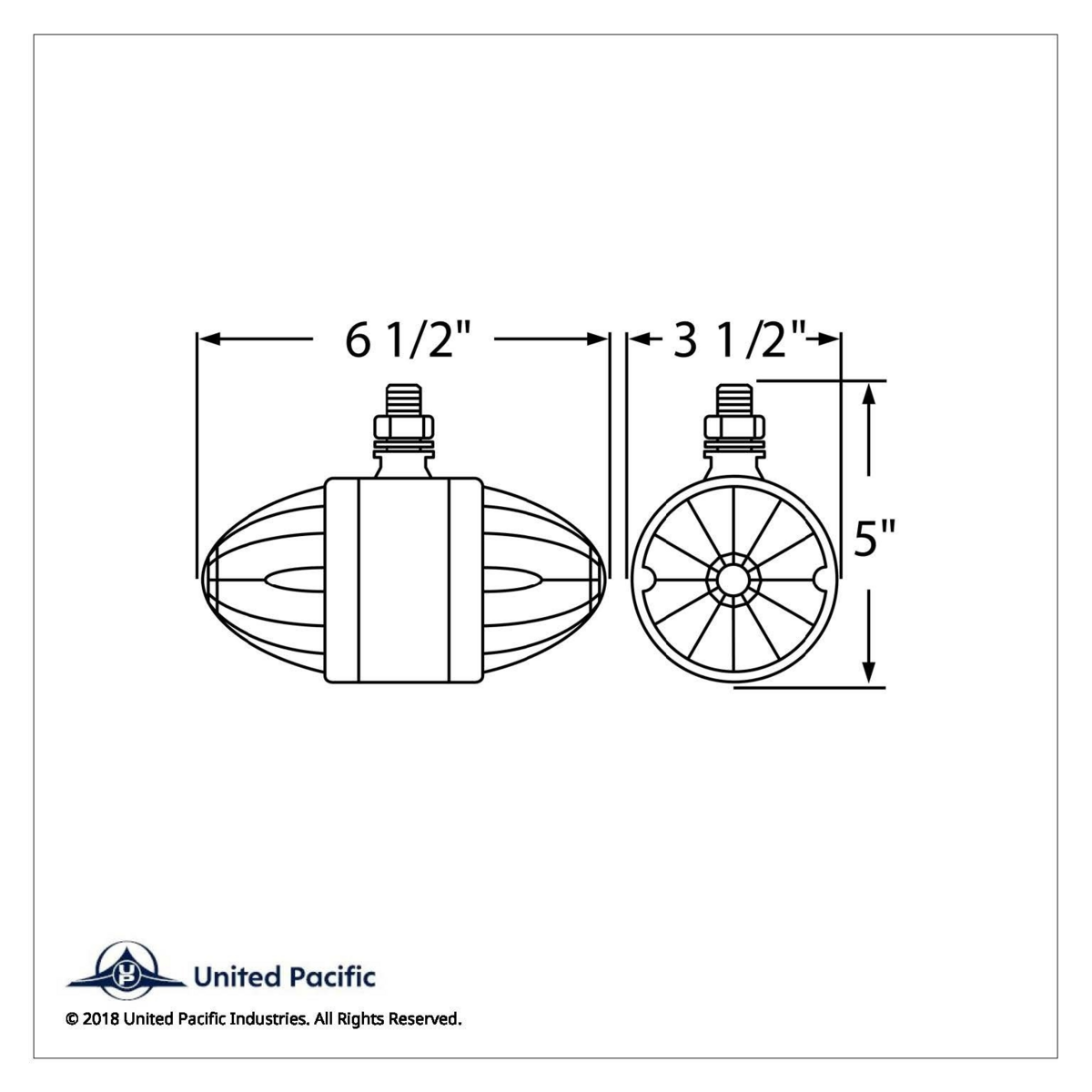 34 LED Watermelon Double Face Light W/Chrome Housing - Amber & Red LED/Clear Lens - Thumbnail 5