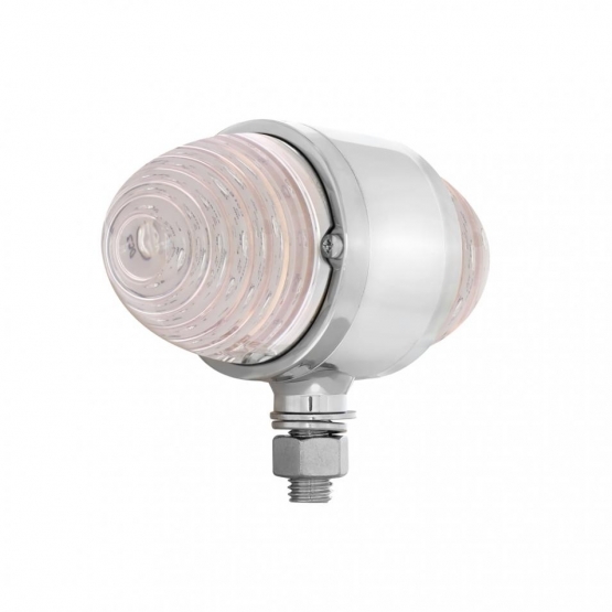 34 LED Watermelon Double Face Light W/Chrome Housing - Amber LED/Clear Lens