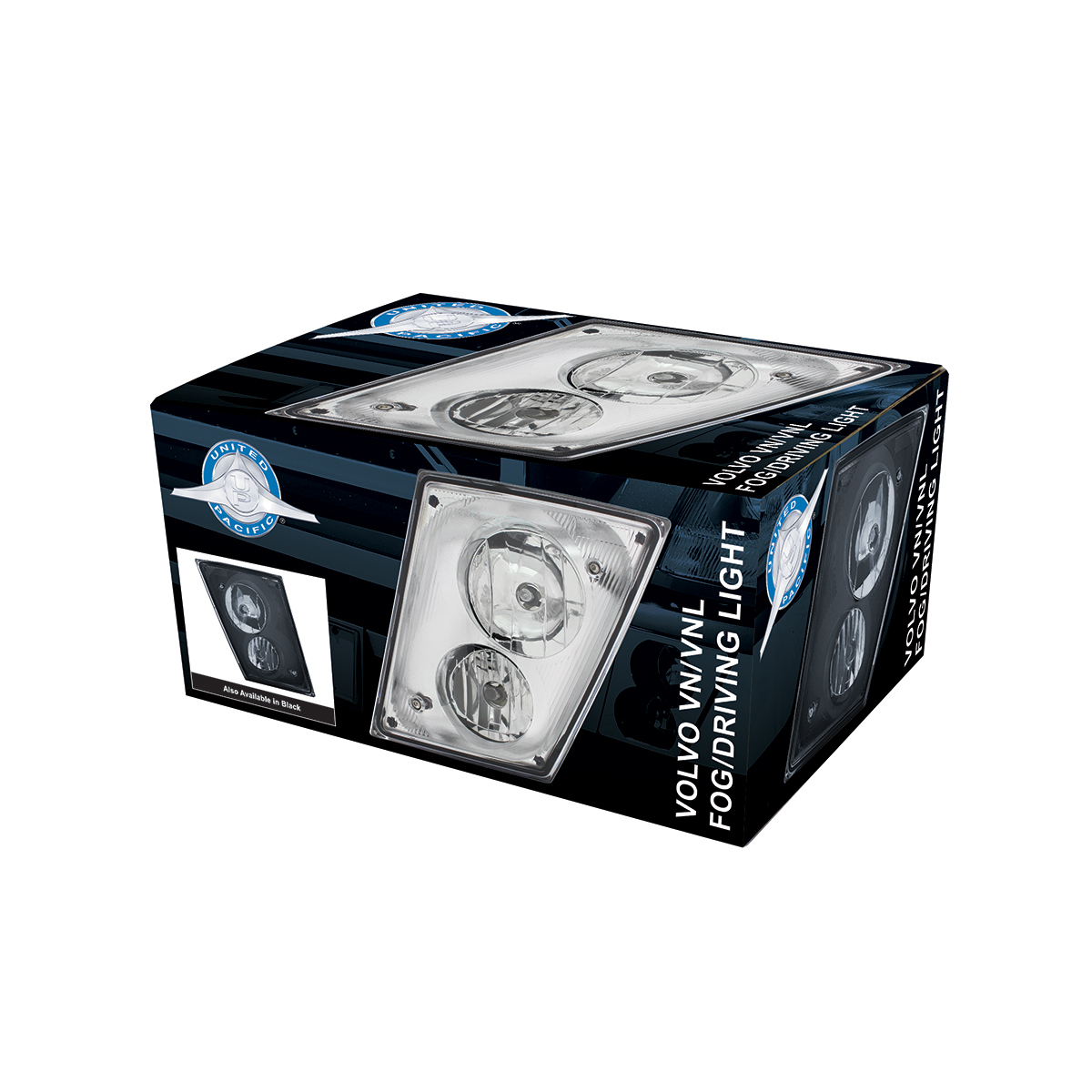 Black Fog/Driving Light Assembly For 2003-2017 Volvo VN/VNL - Passenger - Thumbnail 3