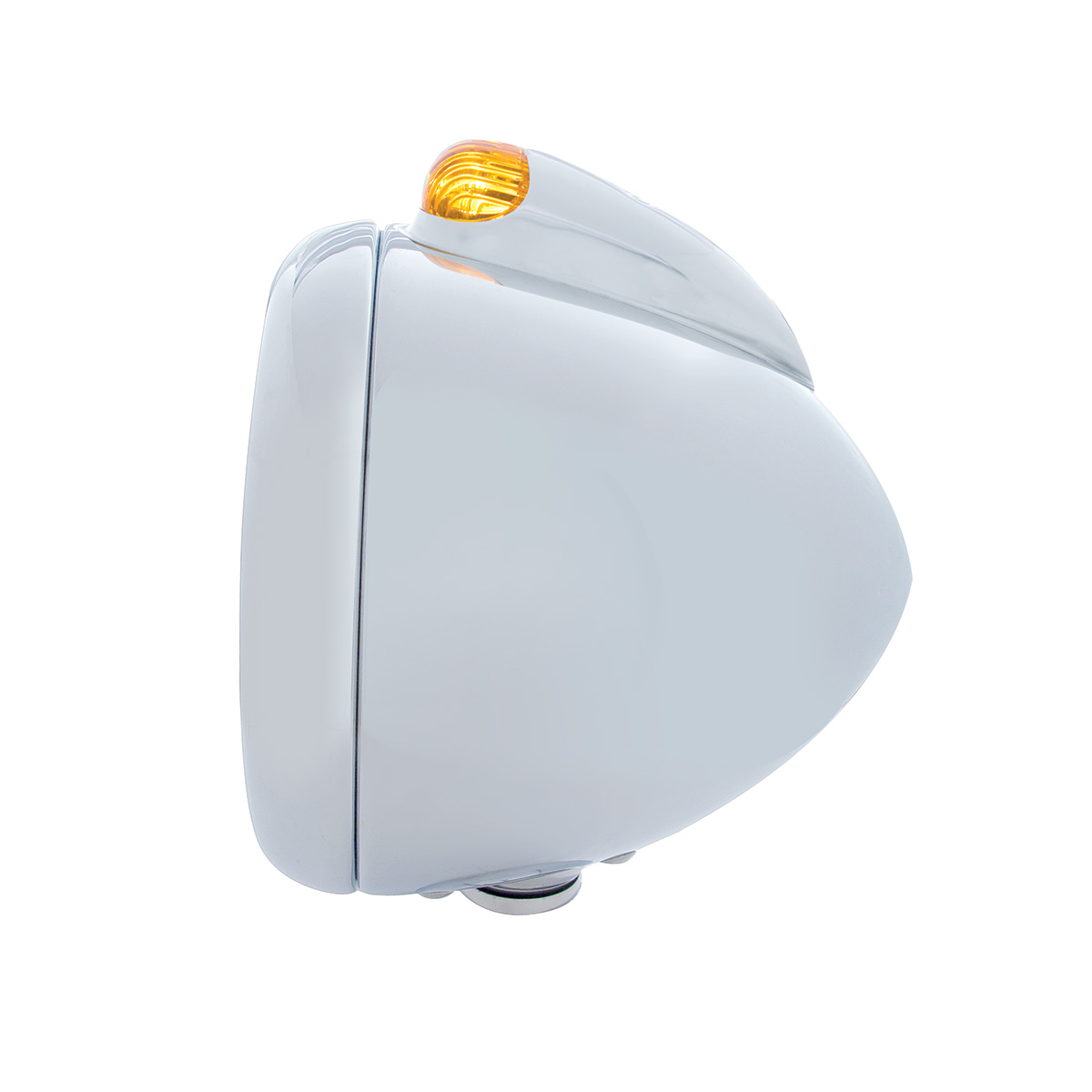 Stainless Steel Guide 682-C Headlight No Bulb With Dual Mode LED Signal - Amber Lens - Thumbnail 3