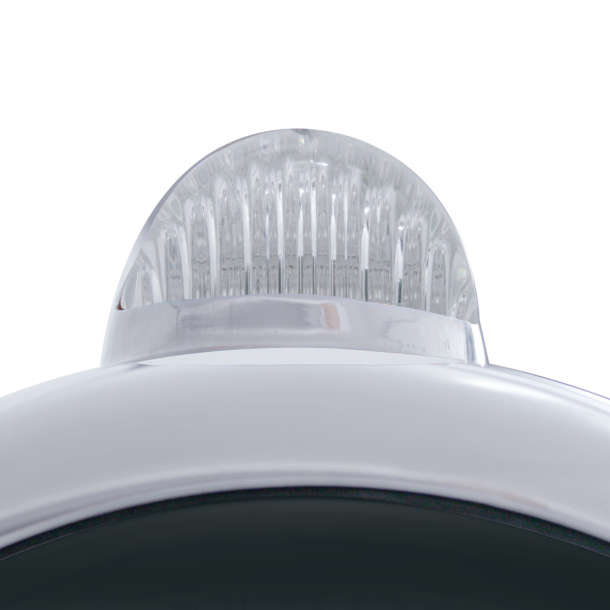 Stainless Steel Guide 682-C Headlight No Bulb With Dual Mode LED Signal - Clear Lens - Thumbnail 2