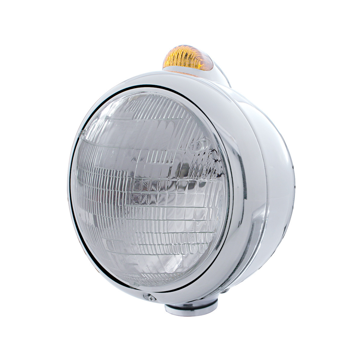 Stainless Steel Guide 682-C Headlight 6014 & Dual Mode LED Signal - Amber Lens - Thumbnail 5