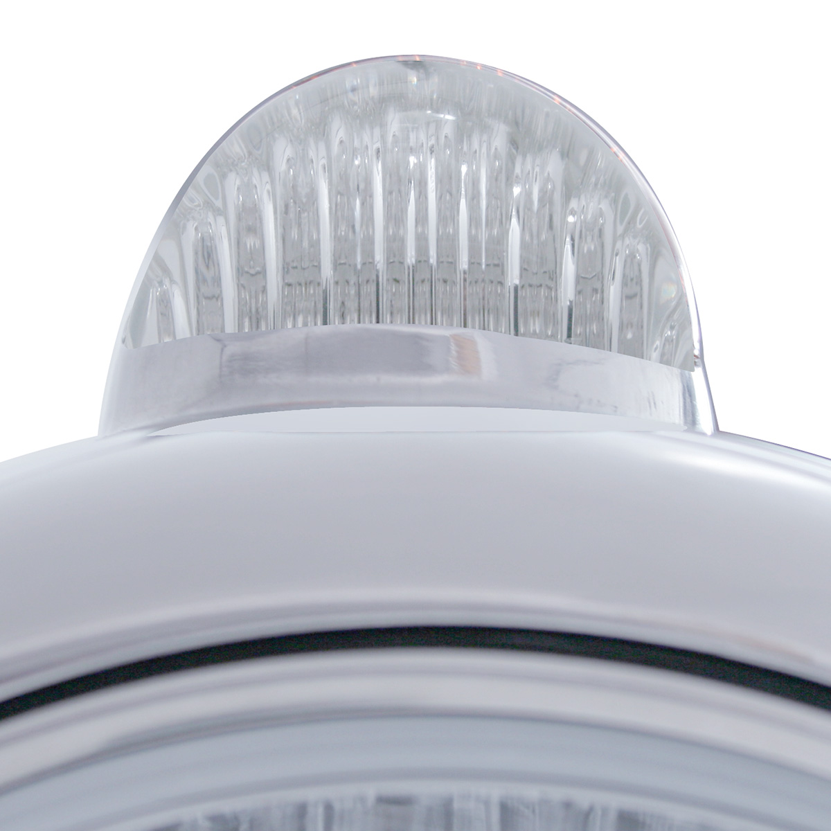 Stainless Steel Guide 682-C Headlight 6014 & Dual Mode LED Signal - Clear Lens - Thumbnail 2