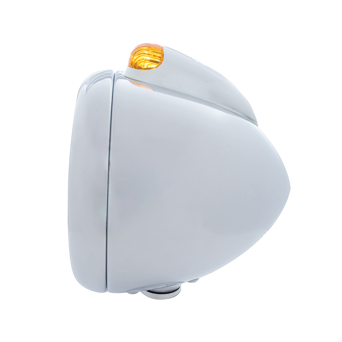 Stainless Steel Guide 682-C Headlight H6024 & Dual Mode LED Signal - Amber Lens - Thumbnail 3
