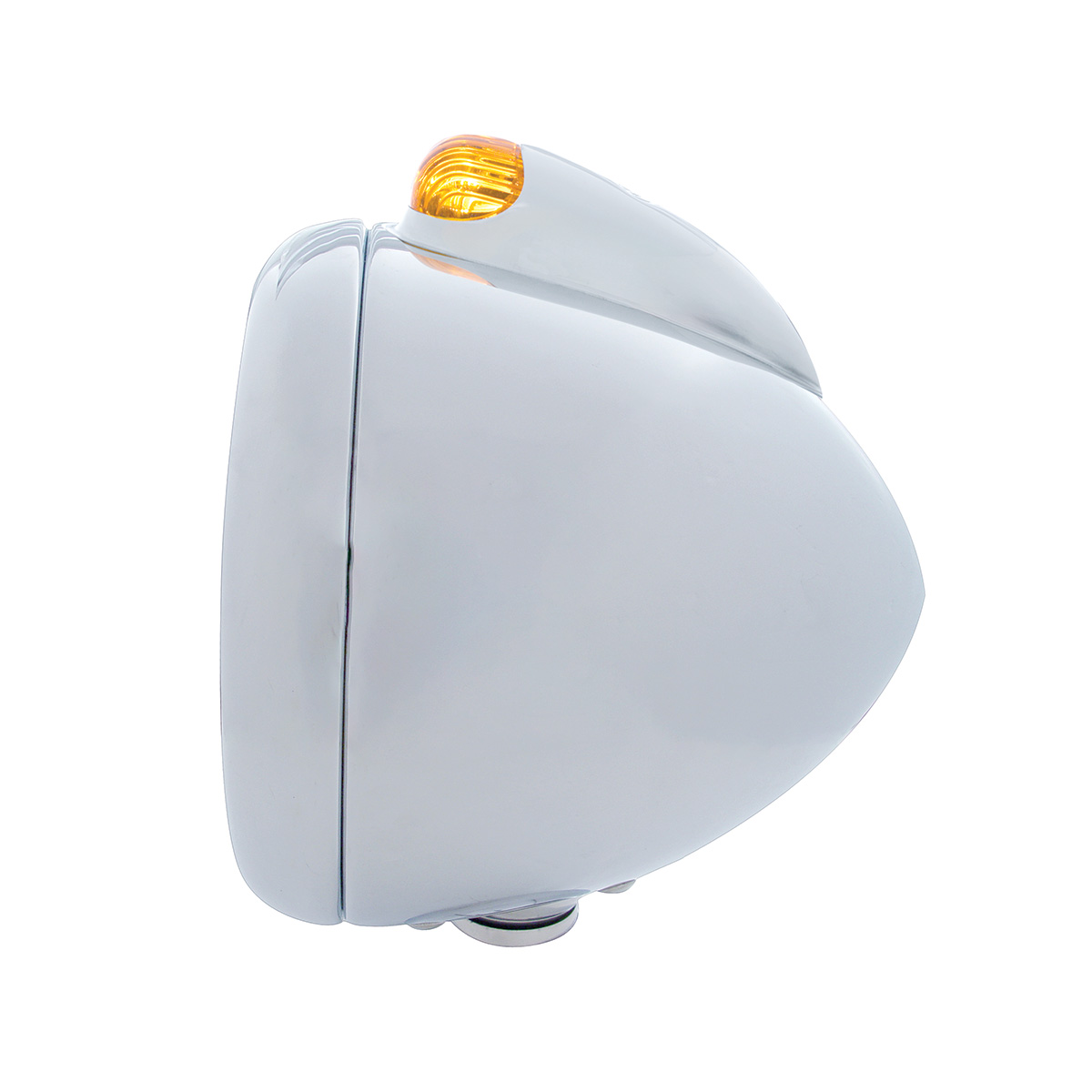 Stainless Steel Guide 682-C Headlight H4 & Dual Mode LED Signal - Amber Lens - Thumbnail 3