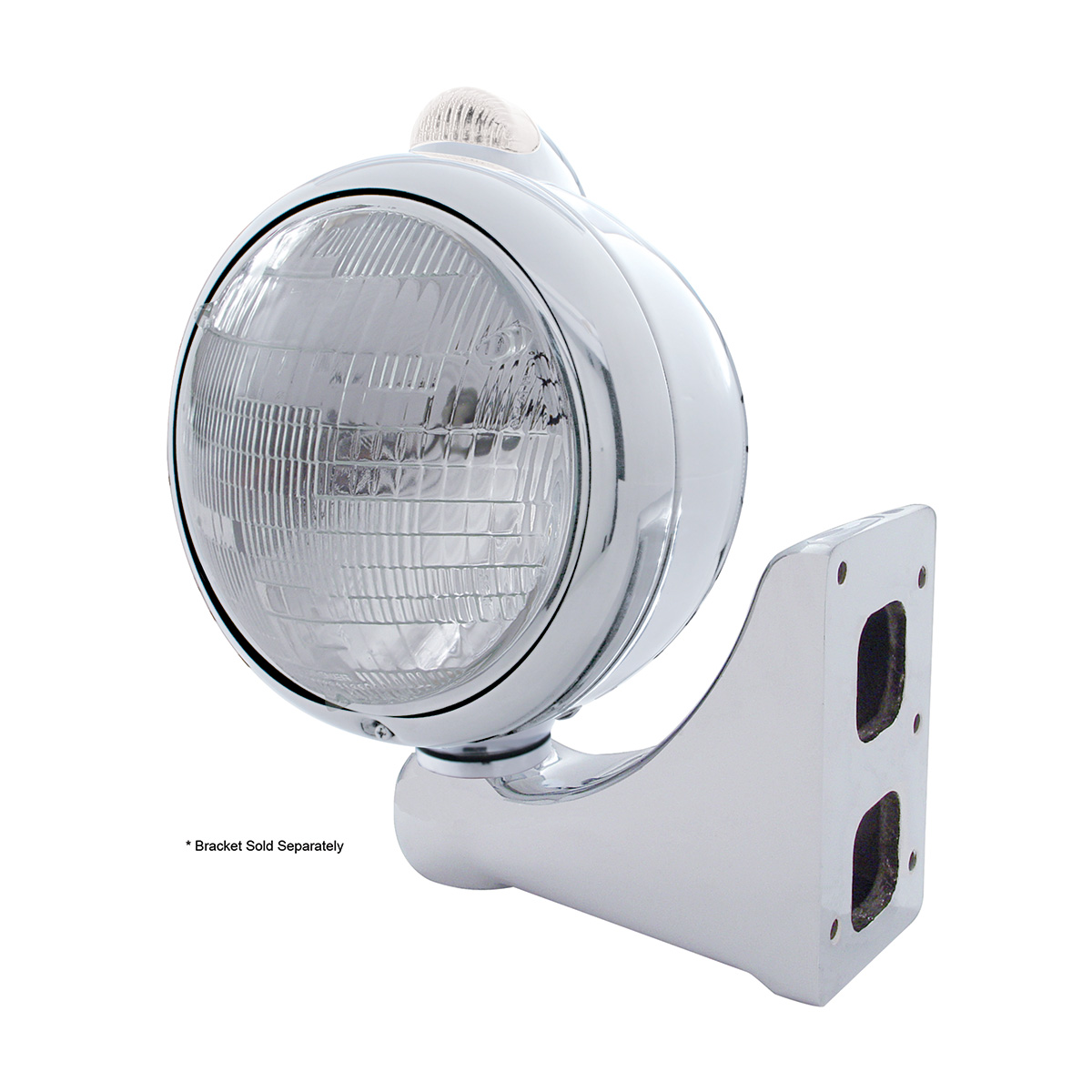 Chrome Guide 682-C Headlight 6014 & Dual Mode LED Signal - Clear Lens - Thumbnail 4