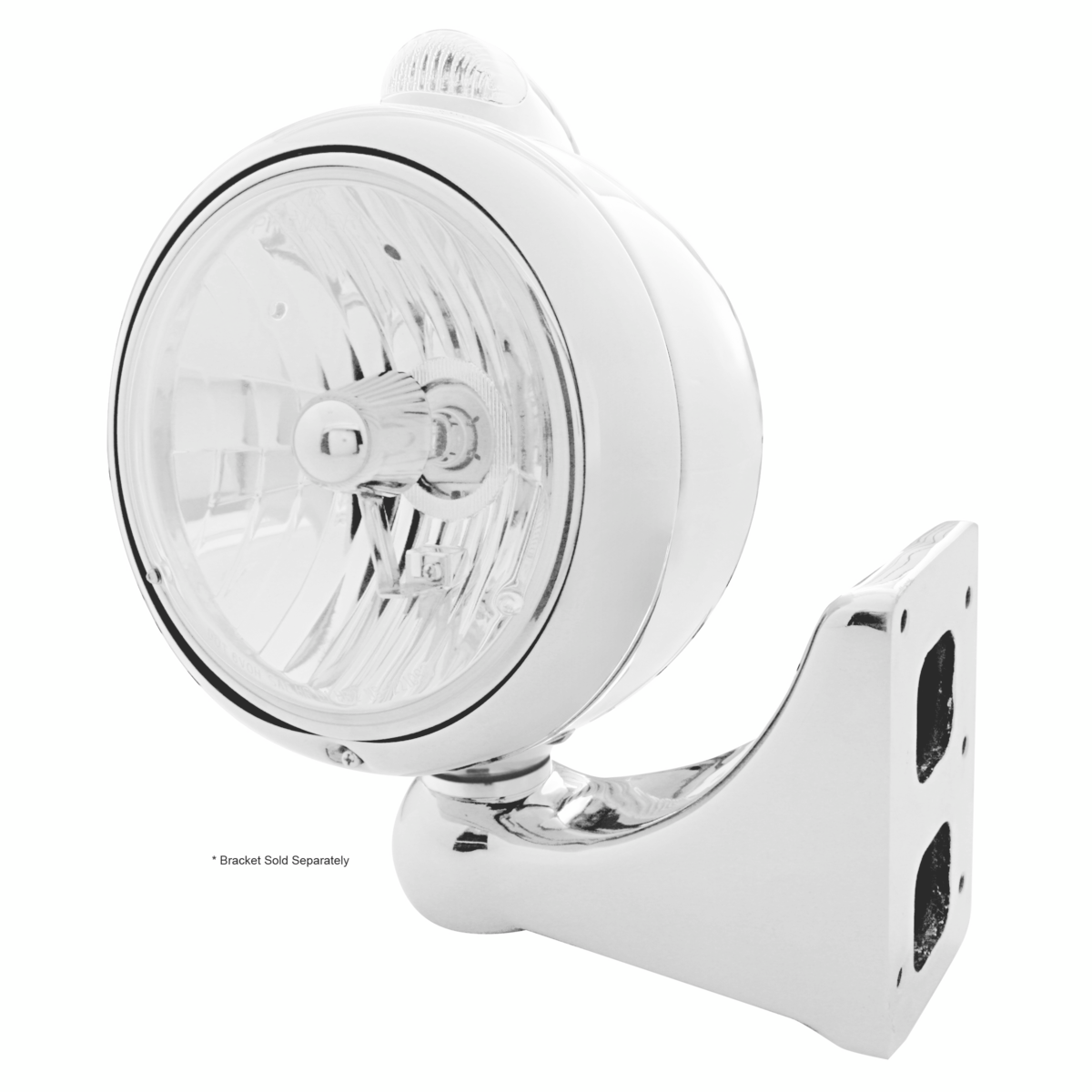 Chrome Guide 682-C Headlight Crystal H4 & Dual Mode LED Signal - Clear Lens - Thumbnail 3