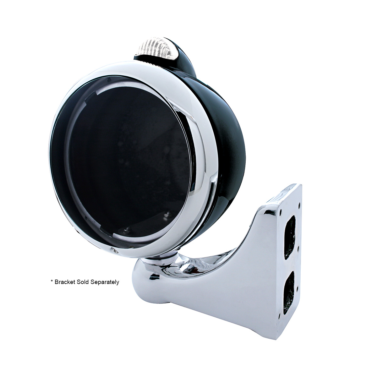 Black Guide 682-C Headlight No Bulb With Dual Mode LED Signal - Clear Lens - Thumbnail 4